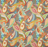 Cotton Canvas Whimsy Mardi Gras Paisley Floral