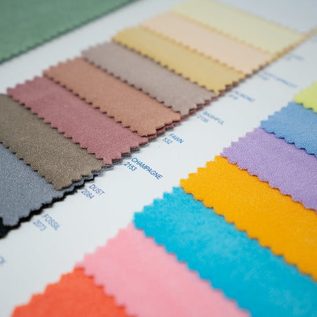 Cozy Polyester Spandex Terry Fabric - Color Card Swatches, 20 Colors (1 Card)