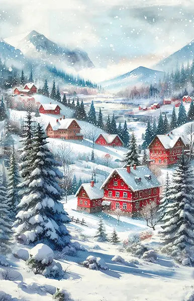 Cotton Panel Cozy Tidings Spectrum Digital Print 28 x 42 1/2