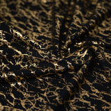 Cracked Foil Printed Microflex Nylon Spandex Fabric - White/Silver, White/Gold, Navy/Gold, Black/Gold, Cracked Foil Print, 54" Width (1 Yard)