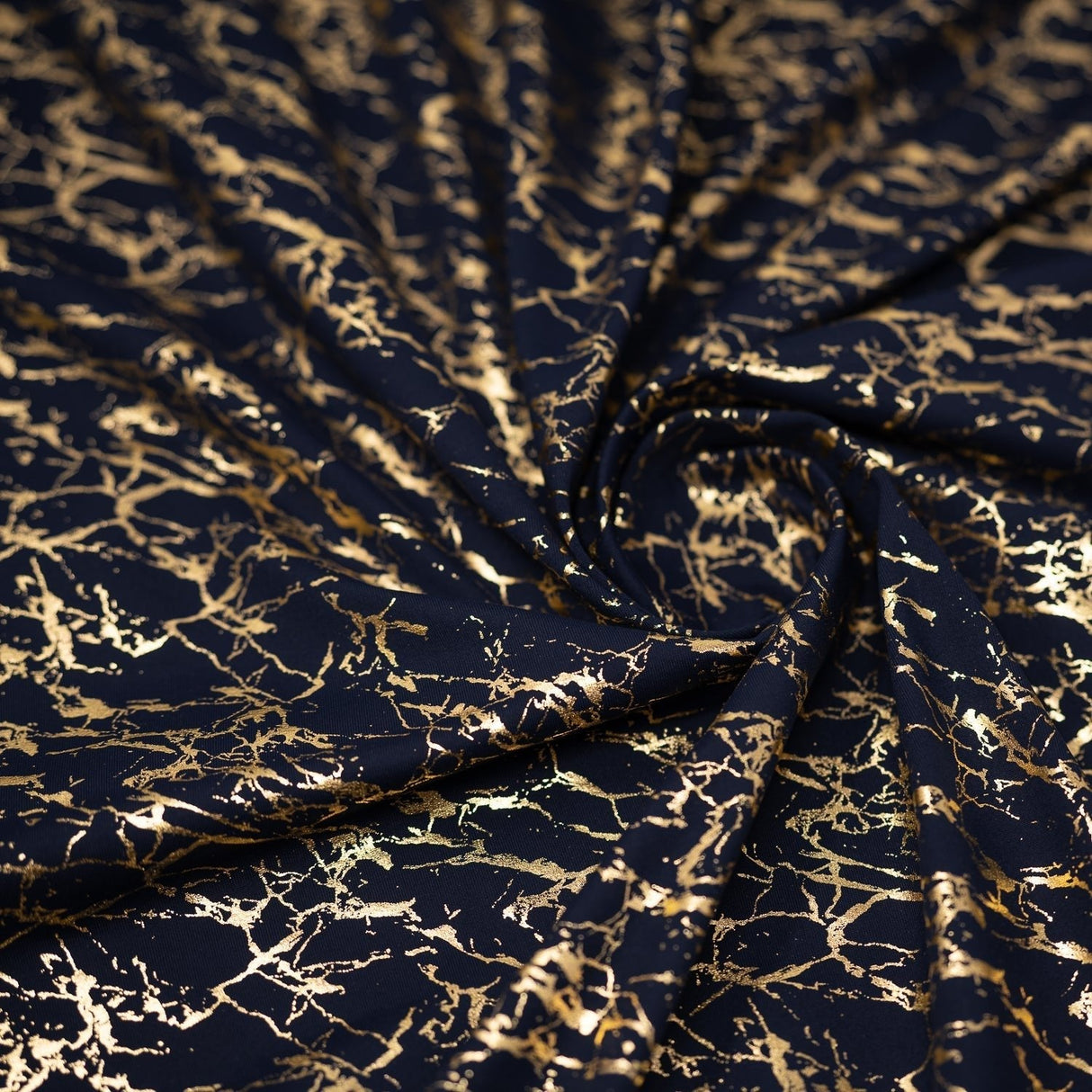 Cracked Foil Printed Microflex Nylon Spandex Fabric - Cracked Foil Print, 54" Width, 305 GSM (1 Yard)