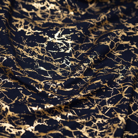 Cracked Foil Printed Microflex Nylon Spandex Fabric - Cracked Foil Print, 54" Width, 305 GSM (1 Yard)