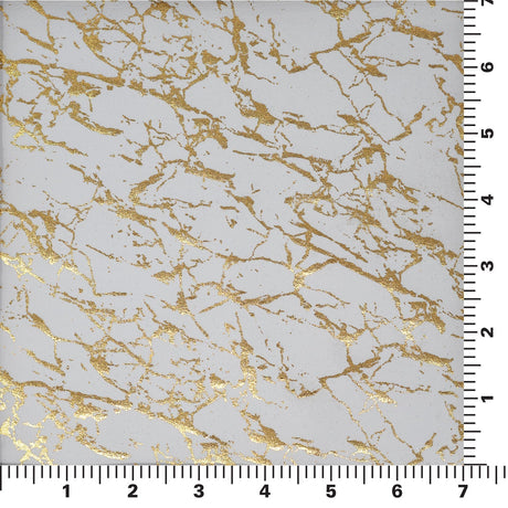 Cracked Foil Printed Microflex Nylon Spandex Fabric - White/Silver, White/Gold, Navy/Gold, Black/Gold, Cracked Foil Print, 54" Width (1 Yard)