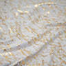 Cracked Foil Printed Microflex Nylon Spandex Fabric - White/Silver, White/Gold, Navy/Gold, Black/Gold, Cracked Foil Print, 54" Width (1 Yard)