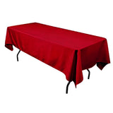 Polyester Rectangular Tablecloth Polyester Fabric - Wrinkle-Resistant, Stain-Proof, Washable, 60" X 144"
