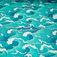 Printed Power Mesh Crazy Waves Green/Blue