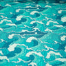 Printed Power Mesh Crazy Waves Green/Blue