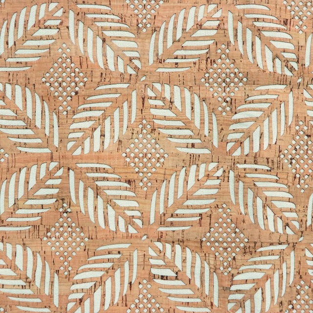 Cream Canvas Backed Palms Pro Lite Cork 1/2 Yard