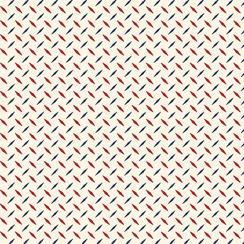 Cotton Fabric Cream Diamond Geo Path to Freedom 44/45"