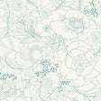 Cotton Floral Sketch Fabric 44/45" Cream
