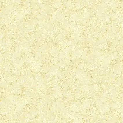 Cotton Wideback Fabric Cream Pine Boughs Star of Wonder Star of Light 108"