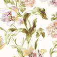Cotton Fabric Cream Scrolling Tulips 43/44"