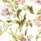 Cotton Fabric Cream Scrolling Tulips 43/44"