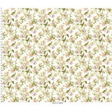 Cotton Fabric Cream Scrolling Tulips 43/44"