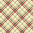 Cotton Wideback Fabric Cream Tartan Plaid 108"