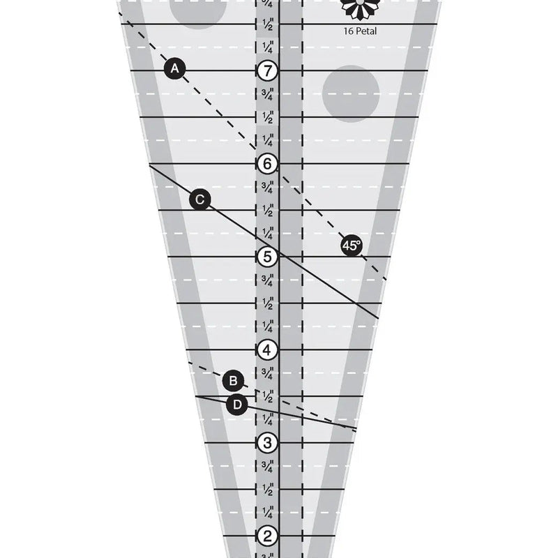 Triangle Ruler 22-1/2 Degree Creative Grids