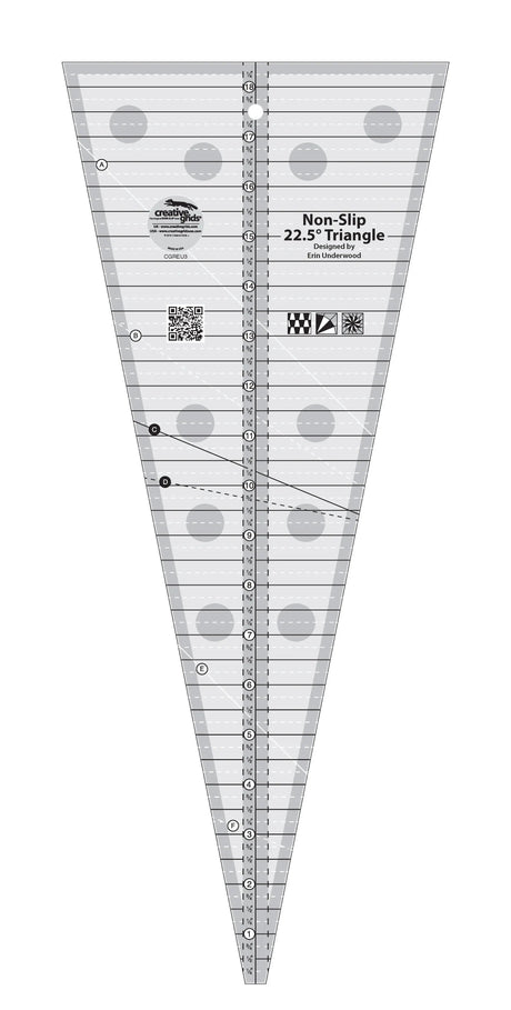 Quilt Ruler 22.5 Degree Triangle Creative Grids