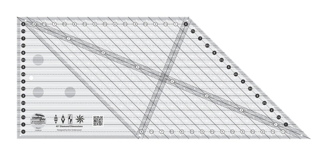 Quilt Ruler 45 Degree Diamond Dimensions