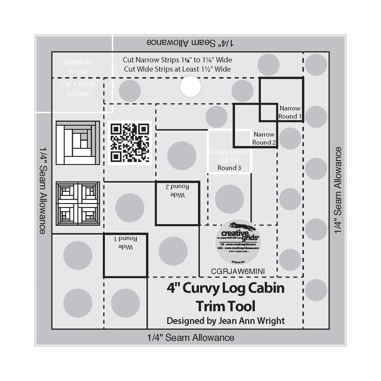 Log Cabin Trim Tool 4in Curvy