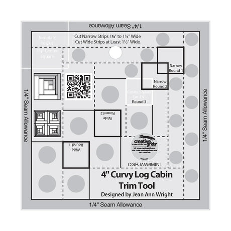 Log Cabin Trim Tool 4in Curvy