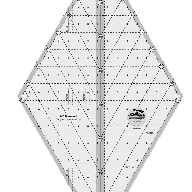 Diamond Ruler 60 Degree Creative Grids