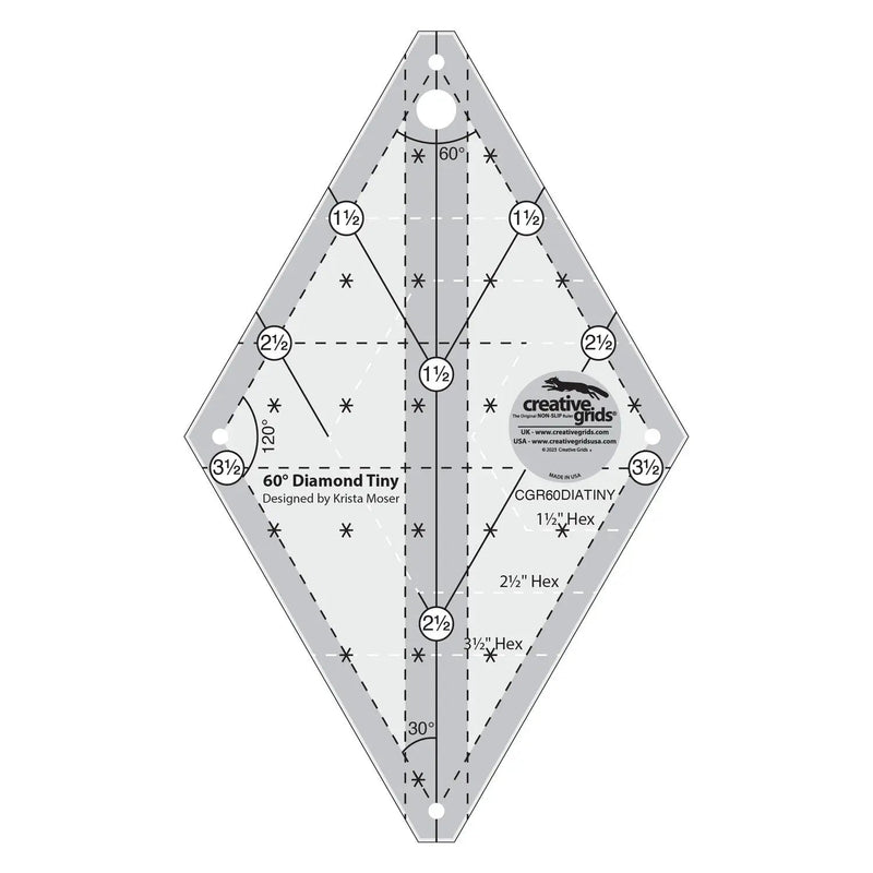 Quilting Ruler 60 Degree Tiny Diamond
