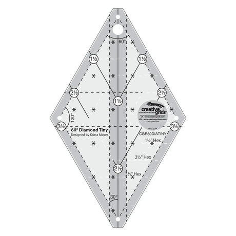 Quilting Ruler 60 Degree Tiny Diamond
