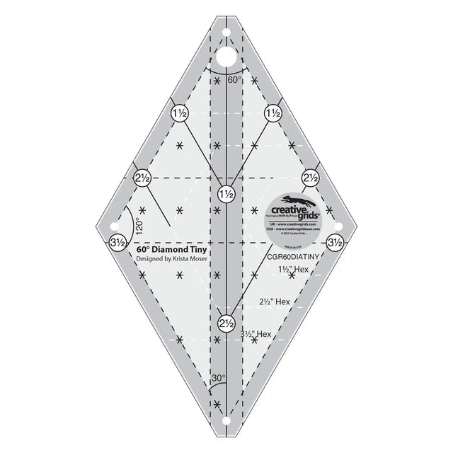 Quilting Ruler 60 Degree Tiny Diamond