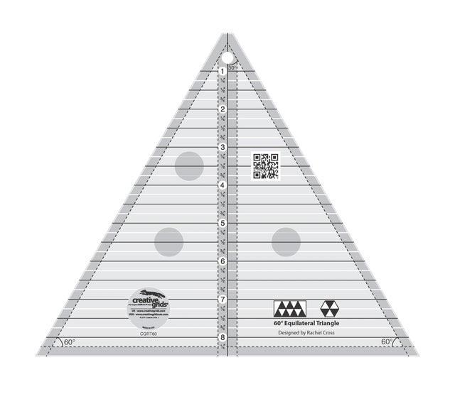 Quilt Ruler 60 Degree Triangle 8-1/2in