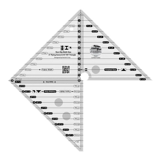 Quilt Ruler 6in Flying Geese Triangle