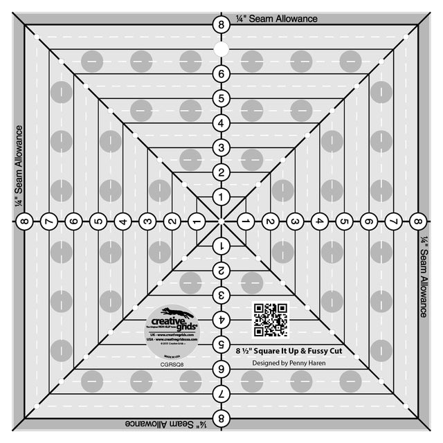 Quilt Ruler 8-1/2in Square It Up Fussy Cut