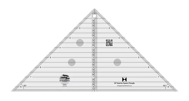 Quilt Ruler 90 Degree Quarter-Square Triangle