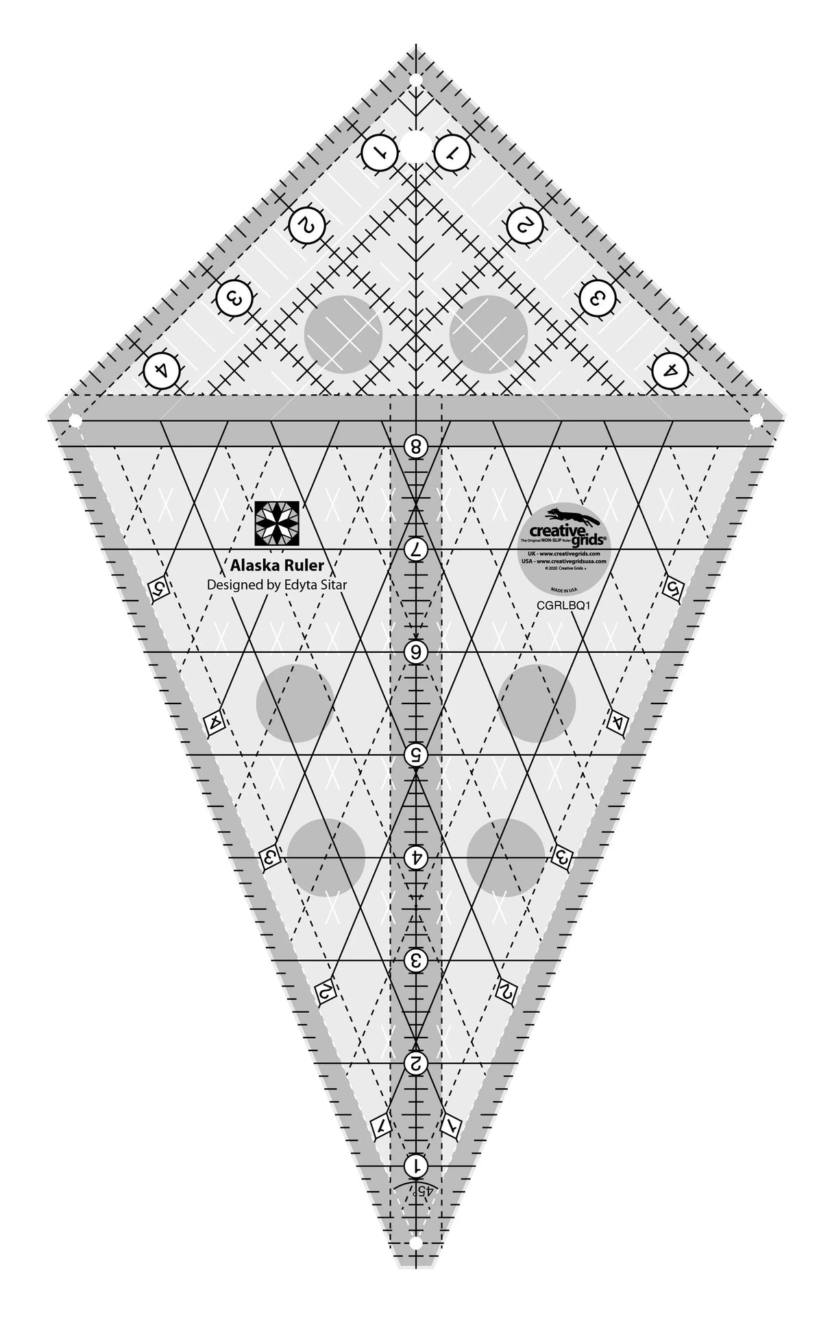 Alaska Quilt Ruler 7 1/4in x 12in