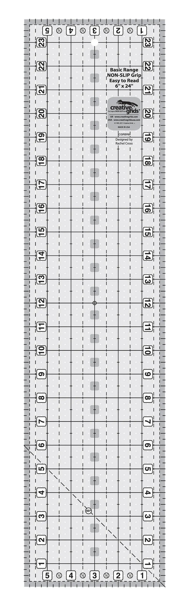 Quilt Ruler 6in x 24in Rectangle