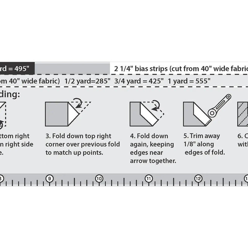 Bias Binding Simplified Quilt Ruler