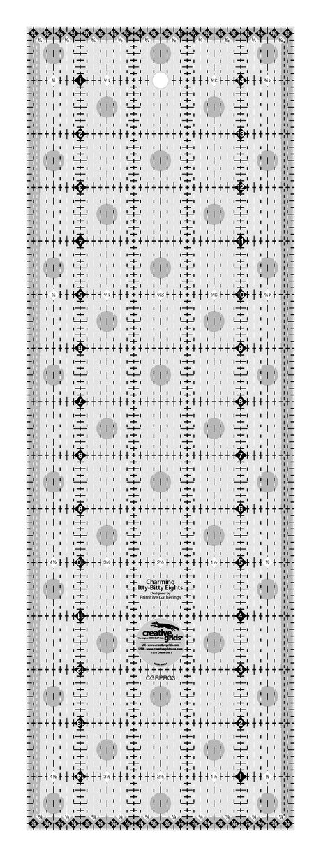 Quilt Ruler 5in x 15in Creative Grids Charming Itty-Bitty Eights
