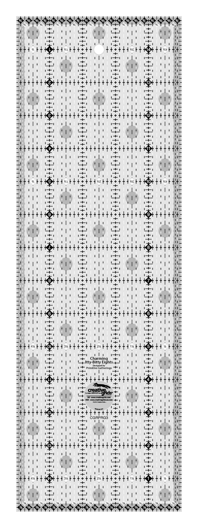Quilt Ruler 5in x 15in Creative Grids Charming Itty-Bitty Eights