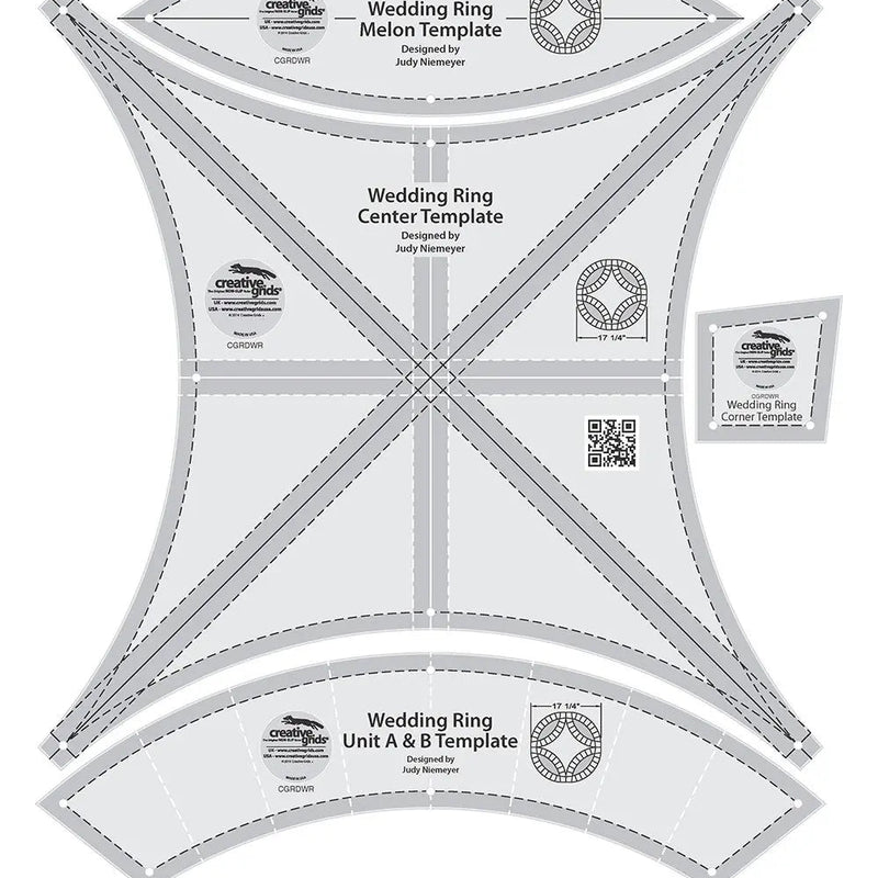 Creative Grids Double Wedding Ring Quilt Ruler Templates