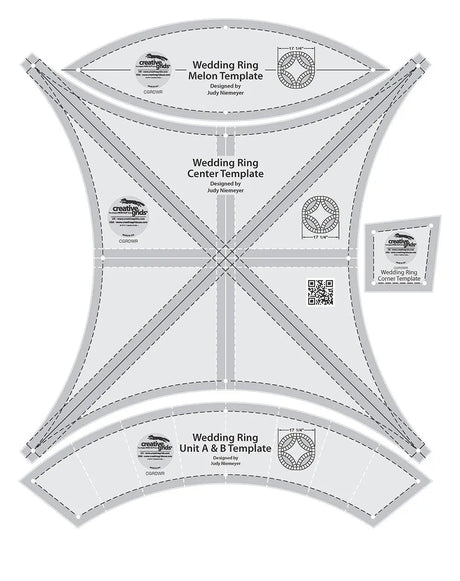 Creative Grids Double Wedding Ring Quilt Ruler Templates