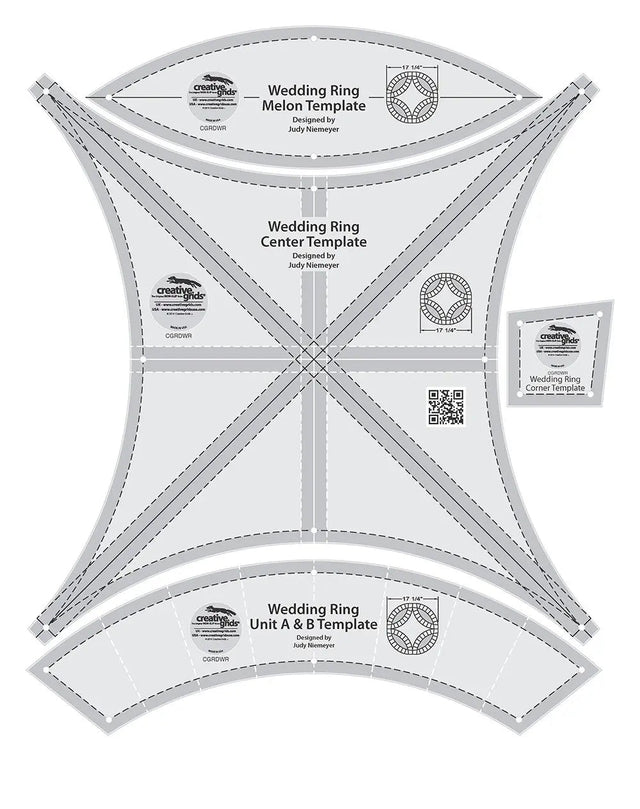 Creative Grids Double Wedding Ring Quilt Ruler Templates