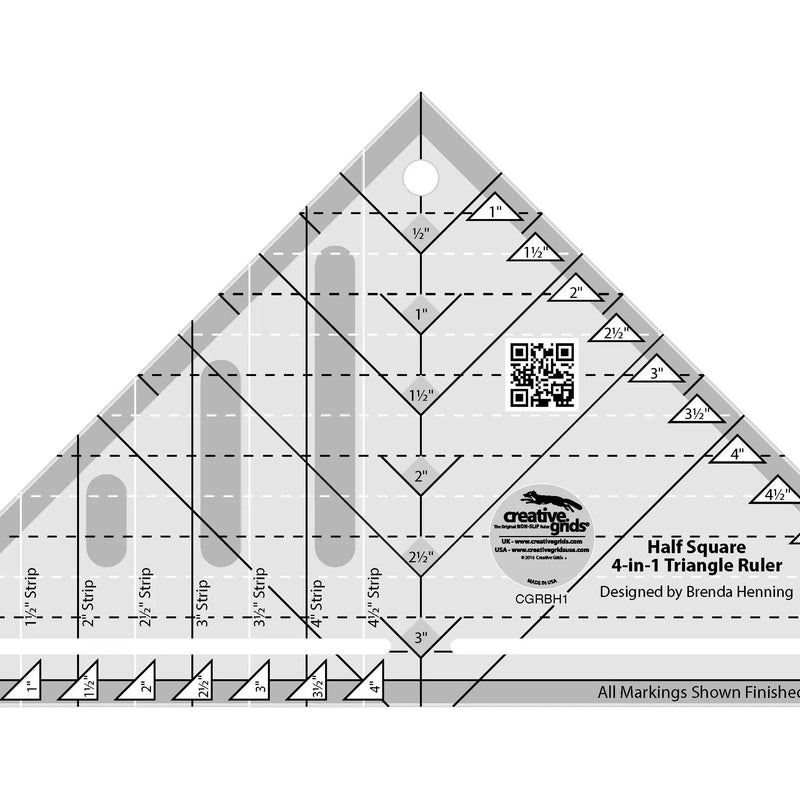 Quilt Ruler Half-Square 4-in-1 Triangle