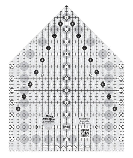 Quilt Ruler House Template 9-1/2in x 12in