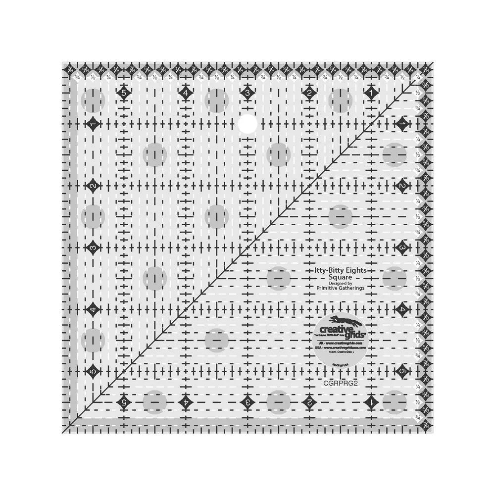 Quilt Ruler 6in x 6in Creative Grids Itty-Bitty Eights Square