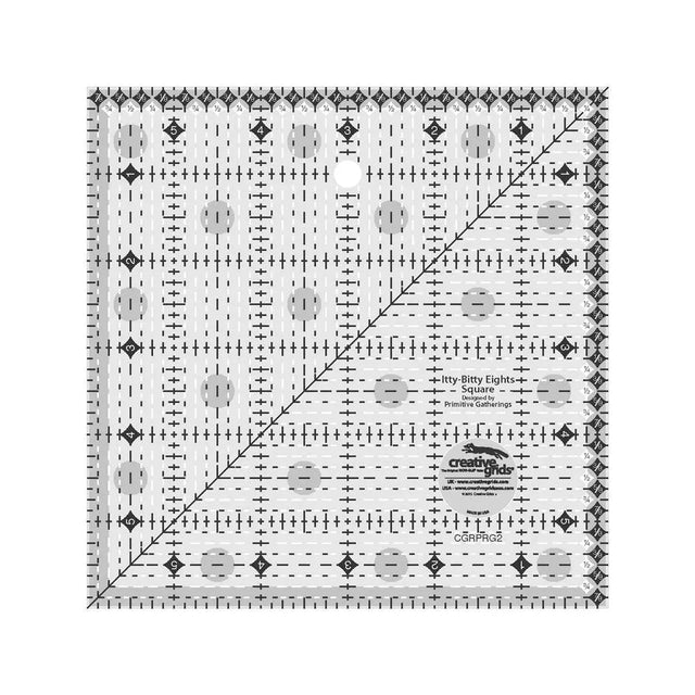 Quilt Ruler 6in x 6in Creative Grids Itty-Bitty Eights Square