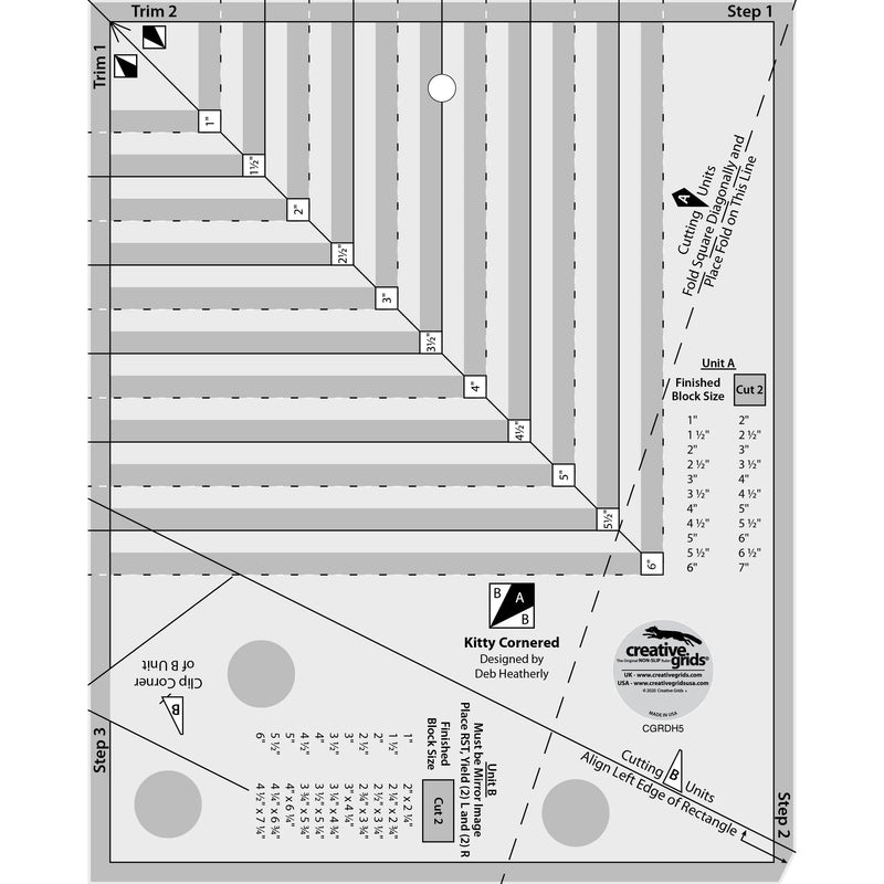 Creative Grids Kitty Cornered Ruler