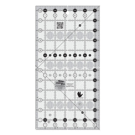 Left-Handed Quilt Ruler 6-1/2in x 12-1/2in