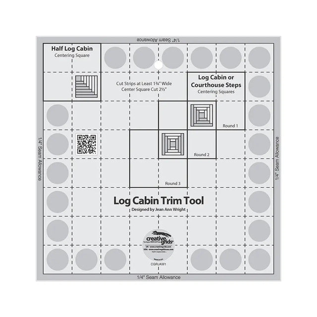 Quilt Ruler Log Cabin Trim Tool for 8in Finished Blocks