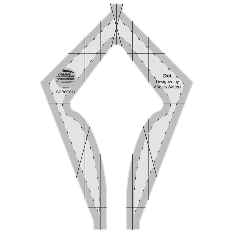 Machine Quilting Tool Dot Acrylic Ruler