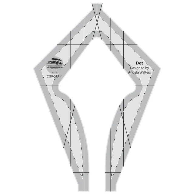 Machine Quilting Tool Dot Acrylic Ruler