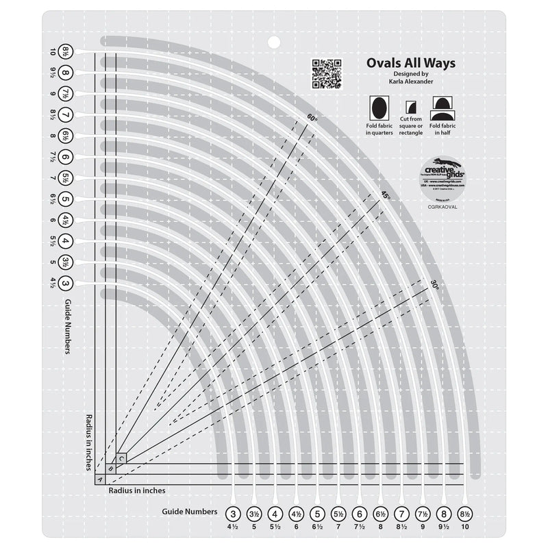 Quilt Ruler Creative Grids Ovals All Ways
